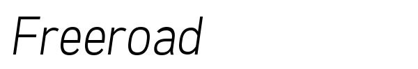 Freeroad font preview